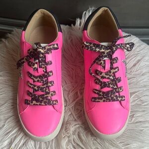 Mi. im Pink Sneakers with Leopard Print Laces